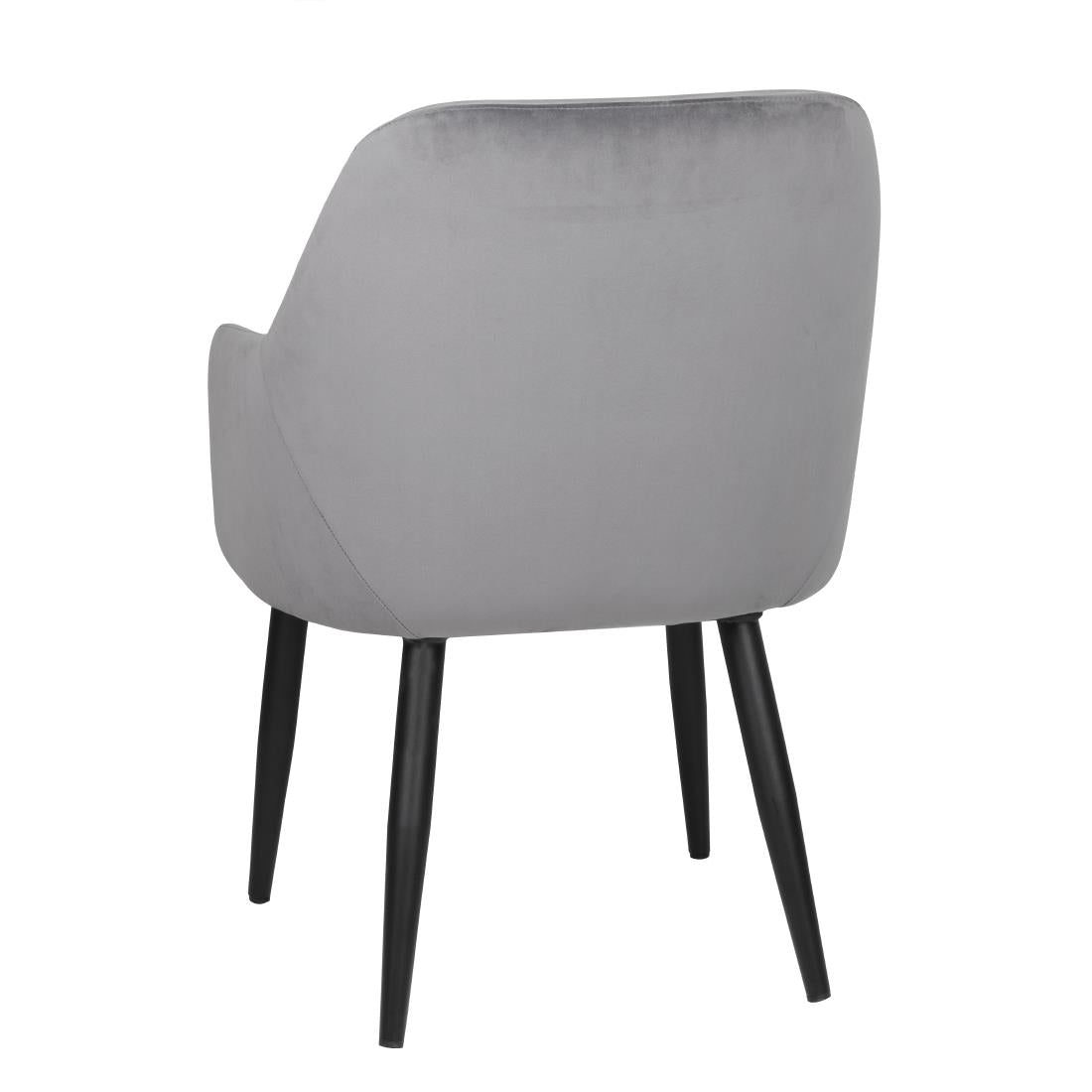 Bolero Lia Velvet Chairs Grey (2 Pack) • PAS-FX071