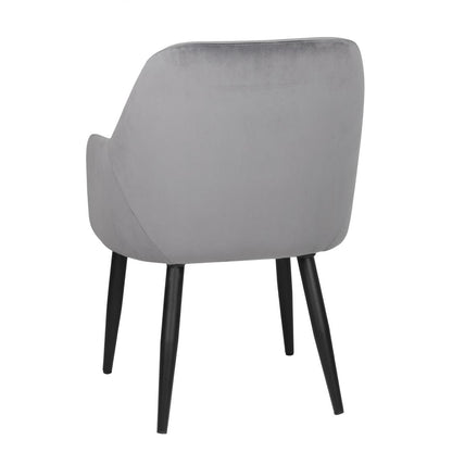 Bolero Lia Velvet Chairs Grey (2 Pack) • PAS-FX071