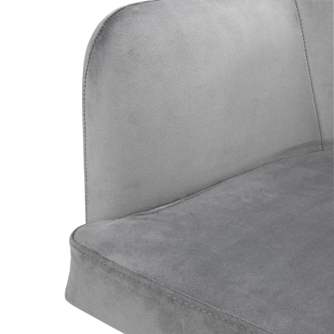 Bolero Lia Velvet Chairs Grey (2 Pack) • PAS-FX071