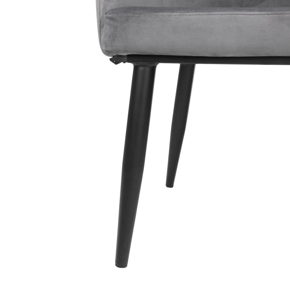 Bolero Lia Velvet Chairs Grey (2 Pack) • PAS-FX071