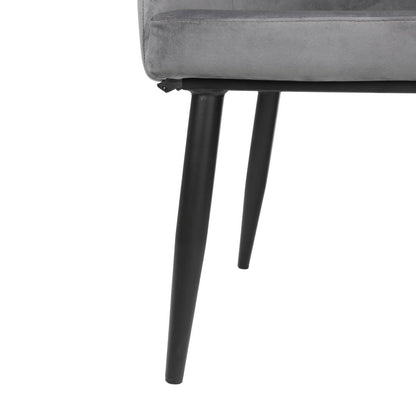 Bolero Lia Velvet Chairs Grey (2 Pack) • PAS-FX071