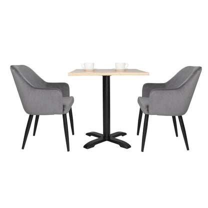 Bolero Lia Velvet Chairs Grey (2 Pack) • PAS-FX071
