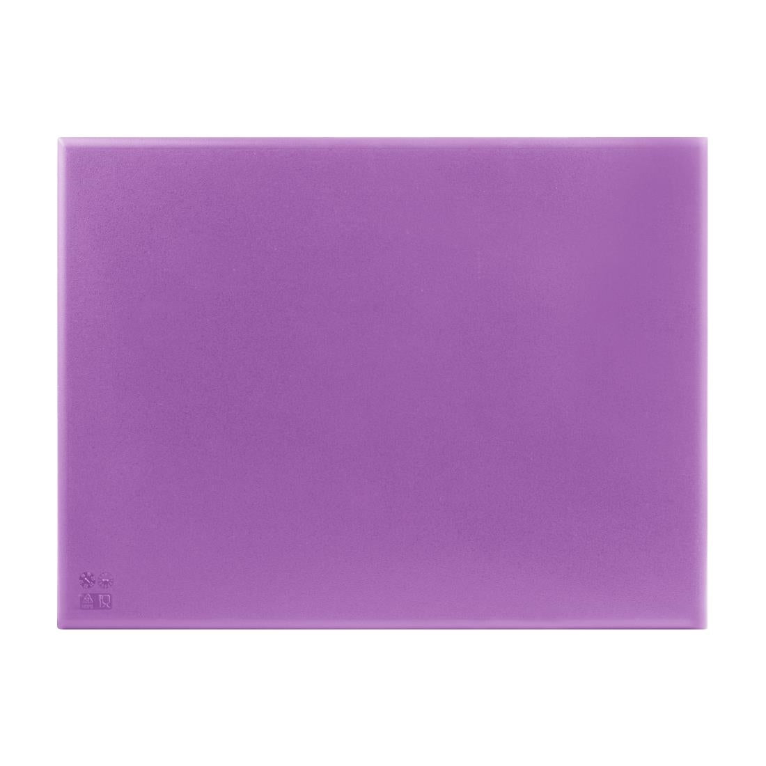 Hygiplas Extra Thick High Density Chopping Board Purple - 600x450x25mm (600(L)x450(W)x25(H)mm| HDPE | For allergenic foods) • PAS-FX104