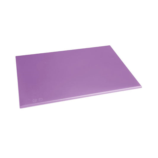 Hygiplas Anti-bacterial High Density Chopping Board Purple - 450x300x12mm (450(L)x300(W)x12(D)mm | HDPE | For allergenic foods) • PAS-FX105