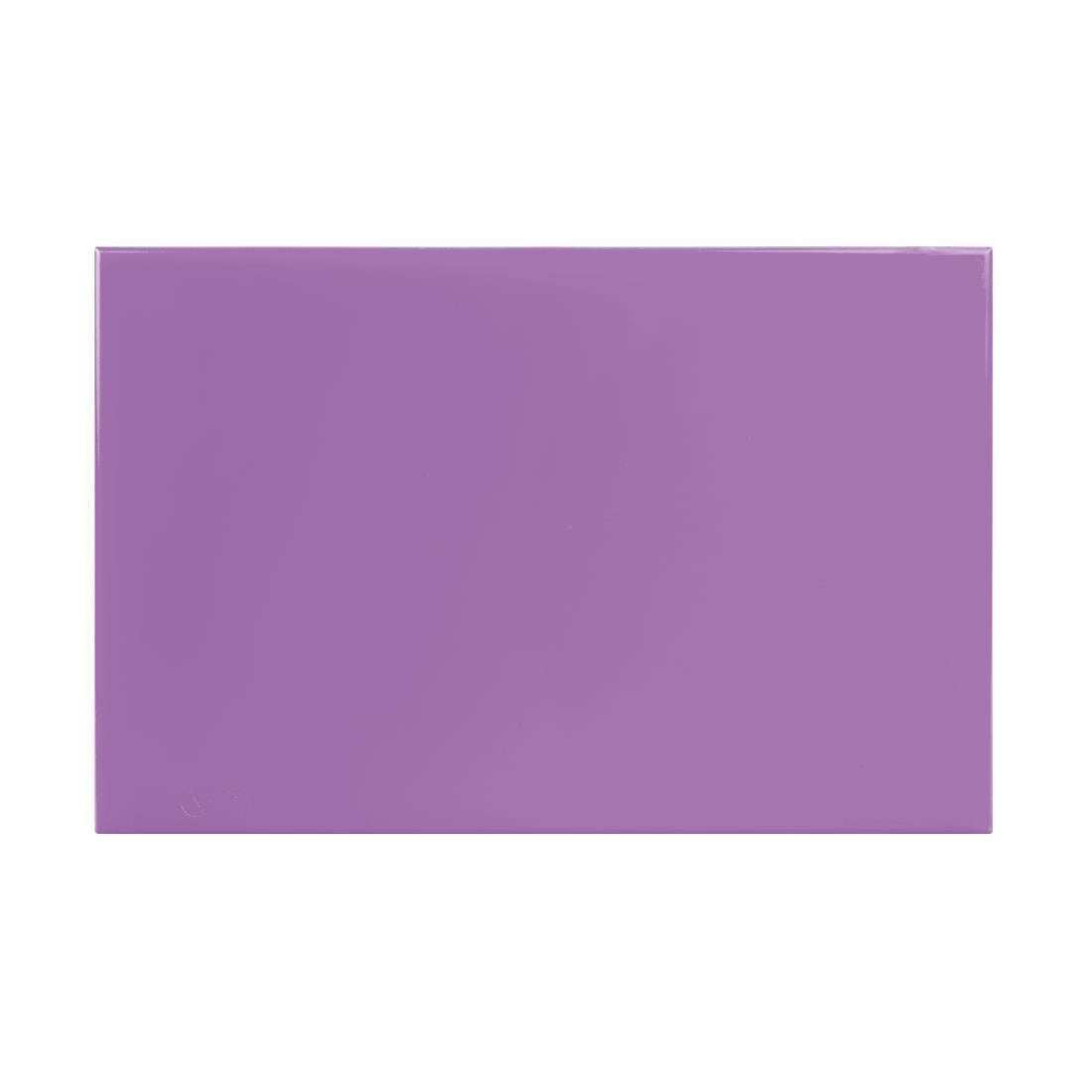 Hygiplas Anti-bacterial High Density Chopping Board Purple - 450x300x12mm (450(L)x300(W)x12(D)mm | HDPE | For allergenic foods) • PAS-FX105