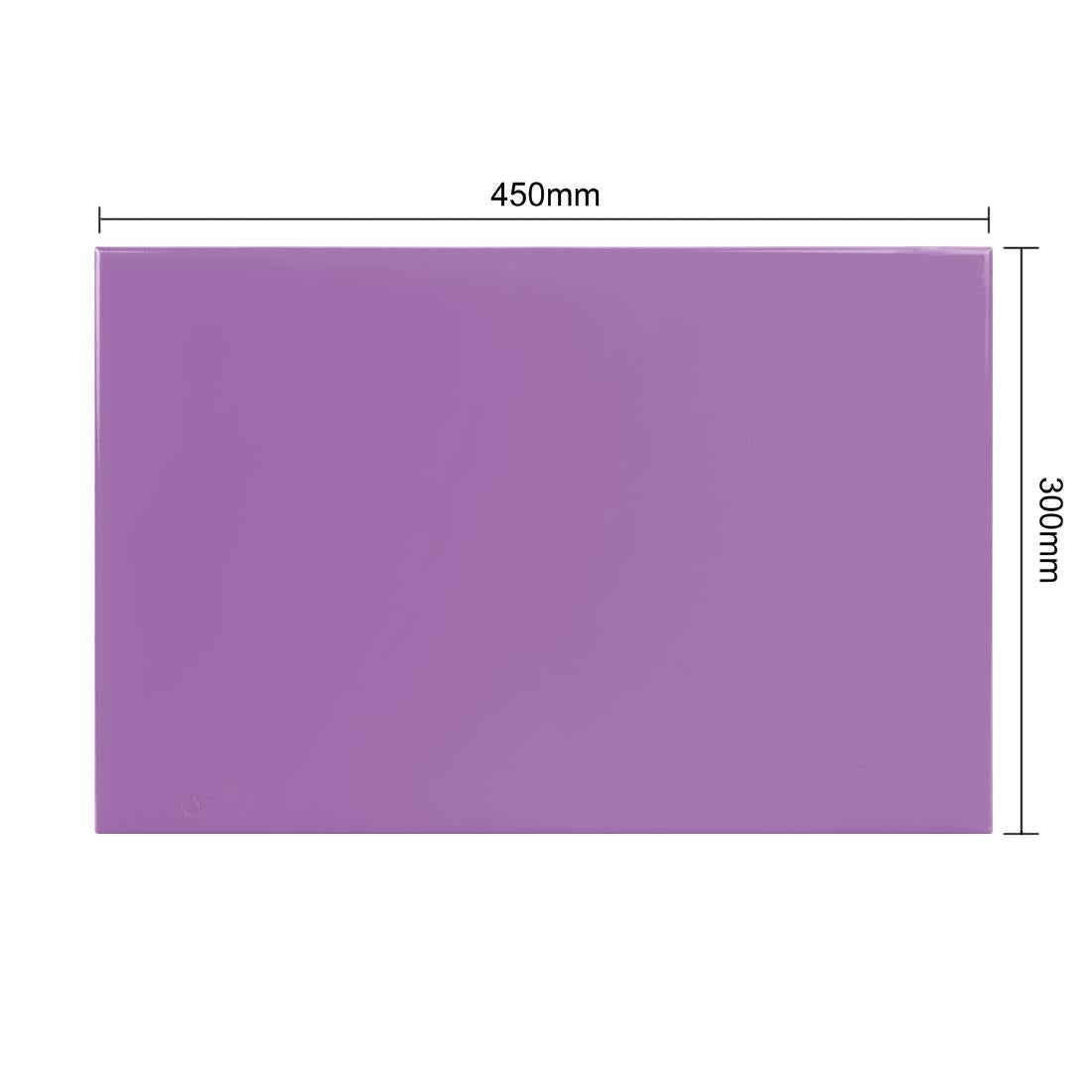 Hygiplas Anti-bacterial High Density Chopping Board Purple - 450x300x12mm (450(L)x300(W)x12(D)mm | HDPE | For allergenic foods) • PAS-FX105