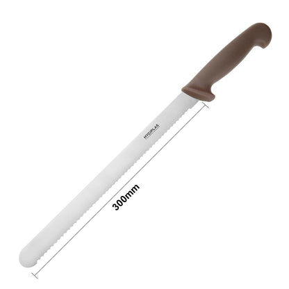Hygiplas Slicer Serrated Brown Knife 305mm • PAS-FX118