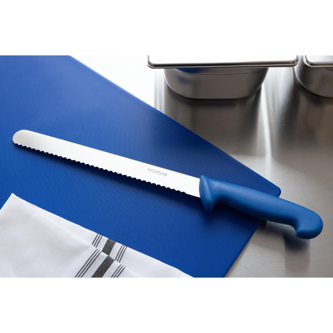 Hygiplas Slicer Serrated Blue 250mm • PAS-FX120