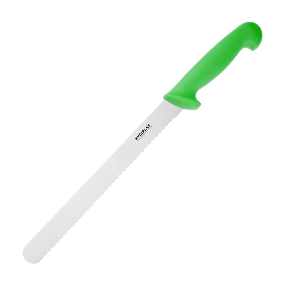 Hygiplas Slicer Serrated Green Knife 250mm • PAS-FX121