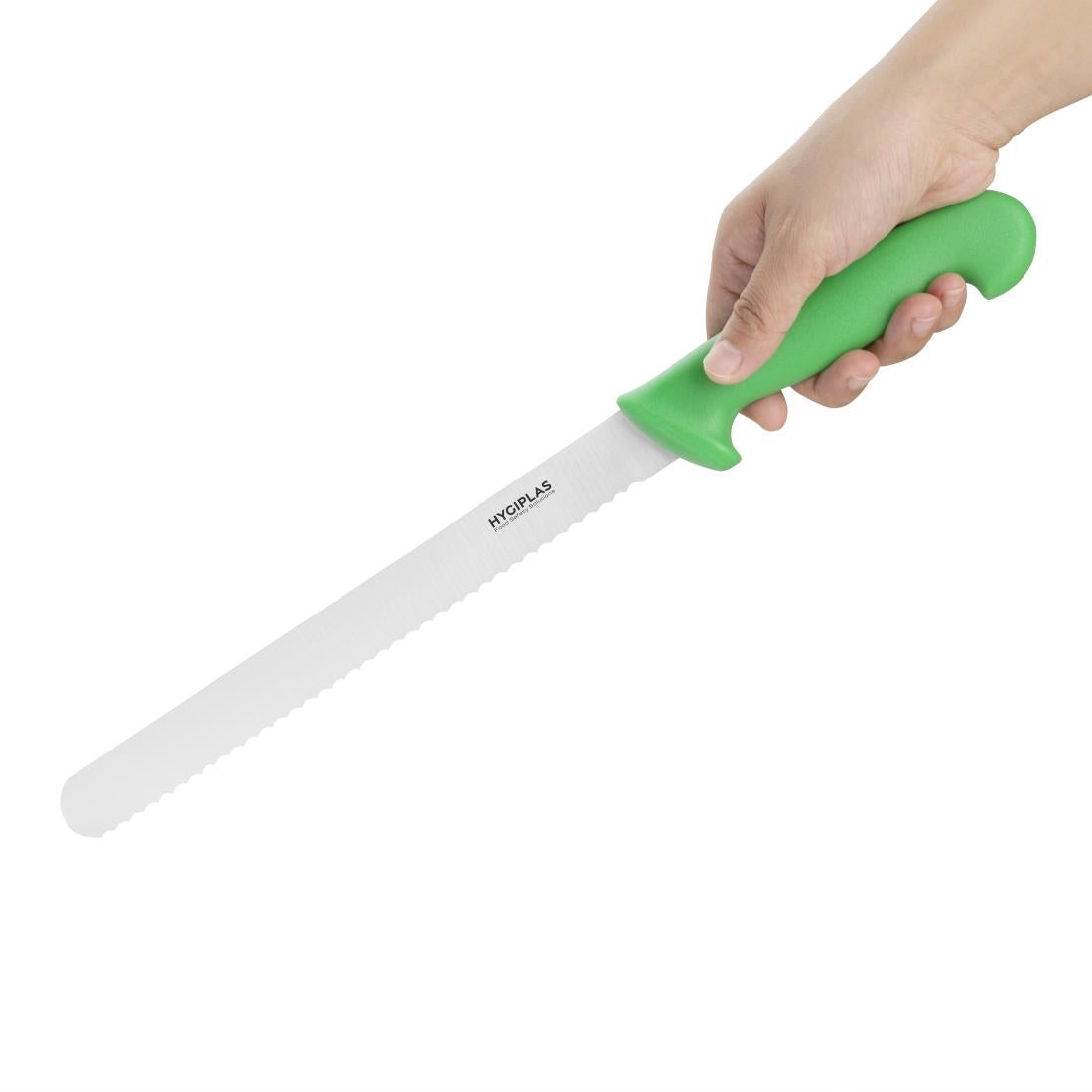 Hygiplas Slicer Serrated Green Knife 250mm • PAS-FX121