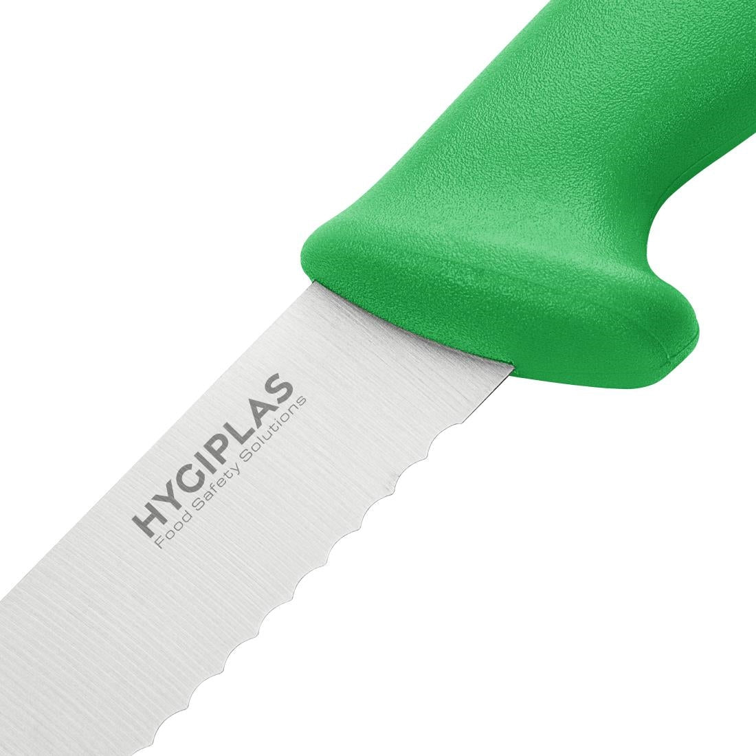Hygiplas Slicer Serrated Green Knife 250mm • PAS-FX121