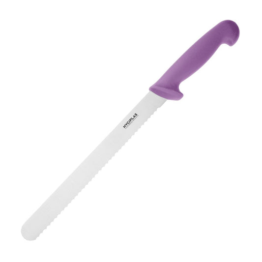 Hygiplas Slicer Serrated Purple Knife 250mm • PAS-FX123