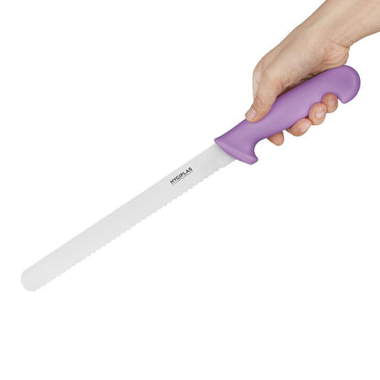Hygiplas Slicer Serrated Purple Knife 250mm • PAS-FX123
