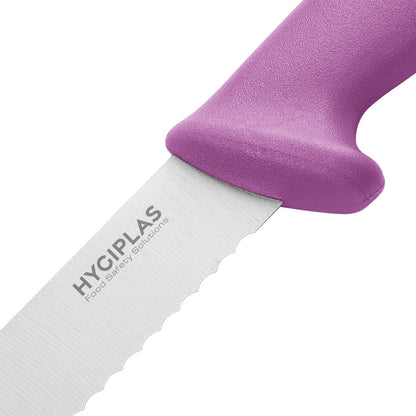 Hygiplas Slicer Serrated Purple Knife 250mm • PAS-FX123