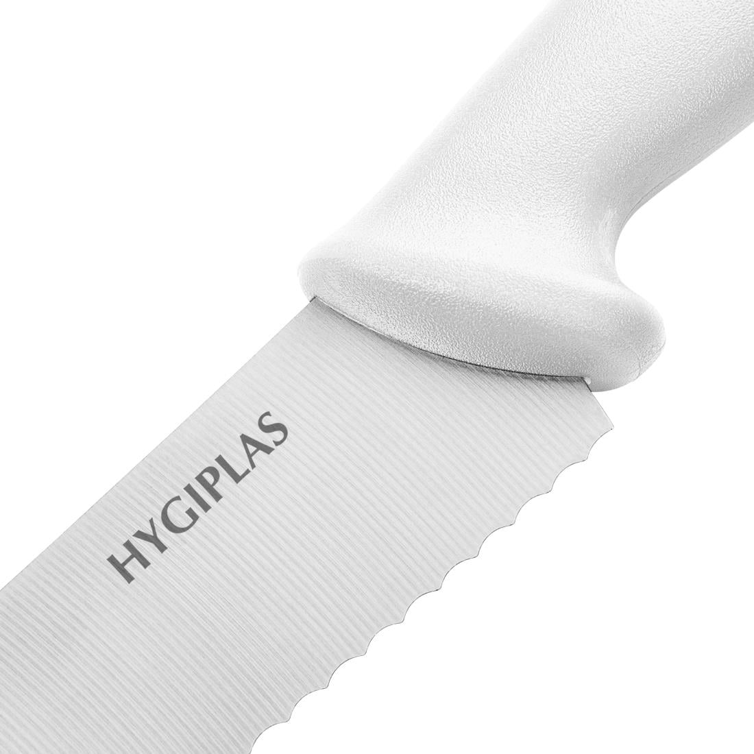 Hygiplas Serrated Pastry Knife White 255mm • PAS-FX127