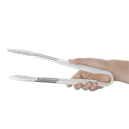 Hygiplas Colour Coded Serving Tong White 300mm • PAS-FX130