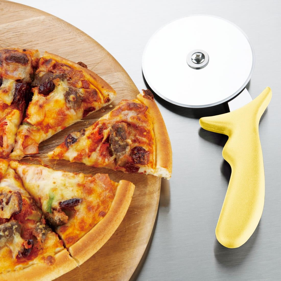 Hygiplas Pizza Wheel Yellow 100mm • PAS-FX132