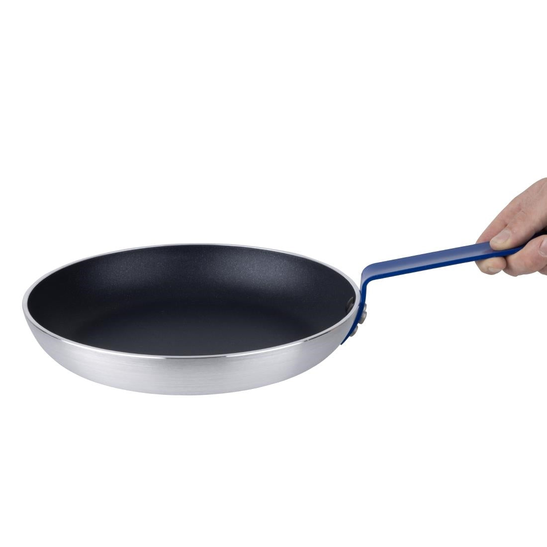 Hygiplas Aluminium Teflon Platinum Plus Frying Pan with Blue Handle 280mm • PAS-HT972