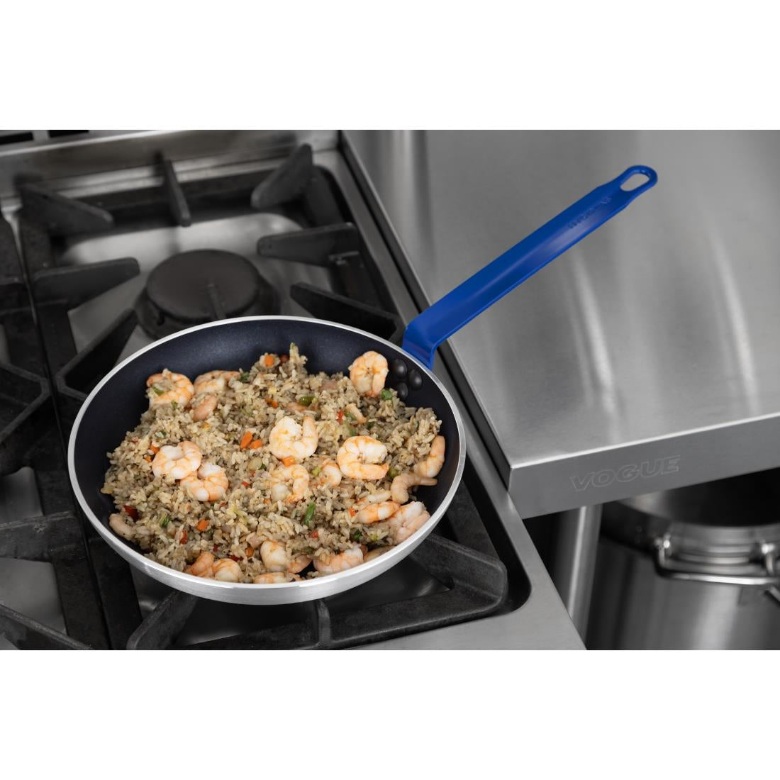Hygiplas Aluminium Teflon Platinum Plus Frying Pan with Blue Handle 280mm • PAS-HT972