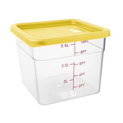 Hygiplas Square Food Storage Container Lid Yellow Medium • PAS-FX138