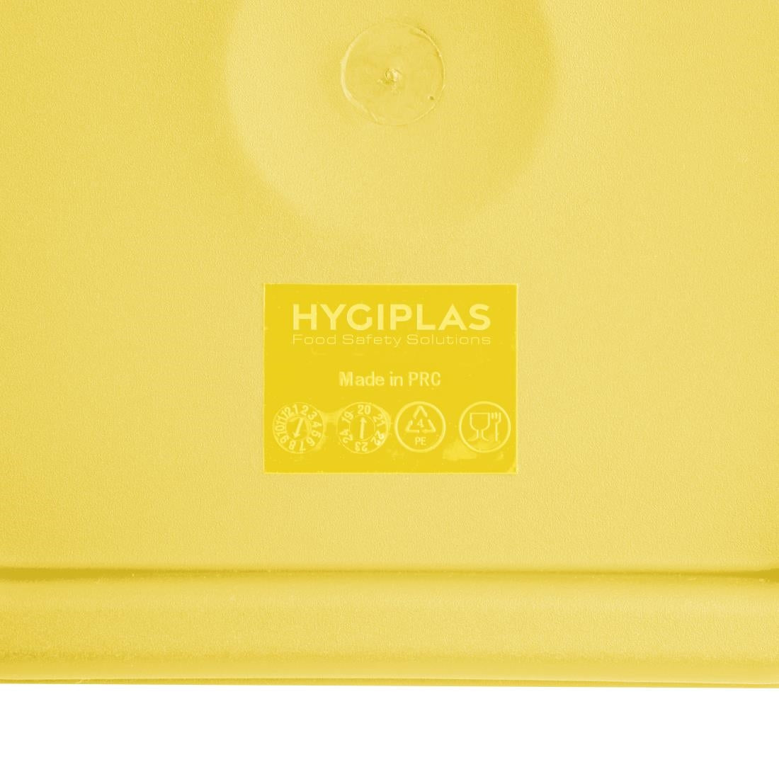 Hygiplas Square Food Storage Container Lid Yellow Medium • PAS-FX138