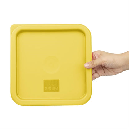 Hygiplas Square Food Storage Container Lid Yellow Medium • PAS-FX138