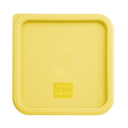 Hygiplas Square Food Storage Container Lid Yellow Medium • PAS-FX138