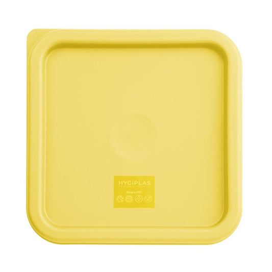 Hygiplas Square Food Storage Container Lid Yellow Medium • PAS-FX138