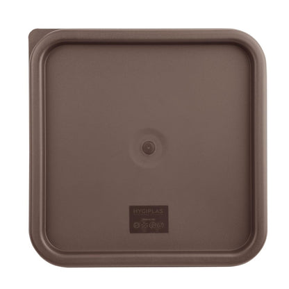 Hygiplas Square Food Storage Container Lid Brown Large • PAS-FX142