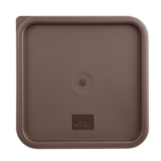 Hygiplas Square Food Storage Container Lid Brown Large • PAS-FX142