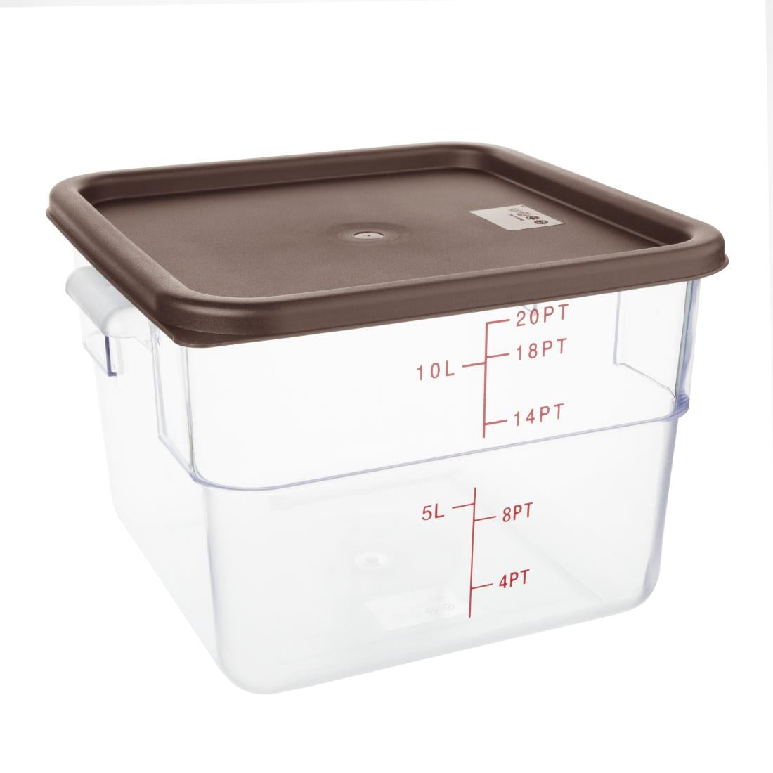 Hygiplas Square Food Storage Container Lid Brown Large • PAS-FX142
