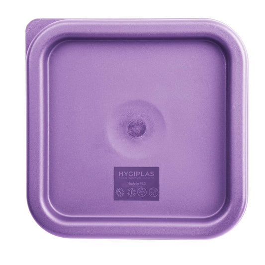 Hygiplas Square Food Storage Container Lid Purple Small • PAS-FX143