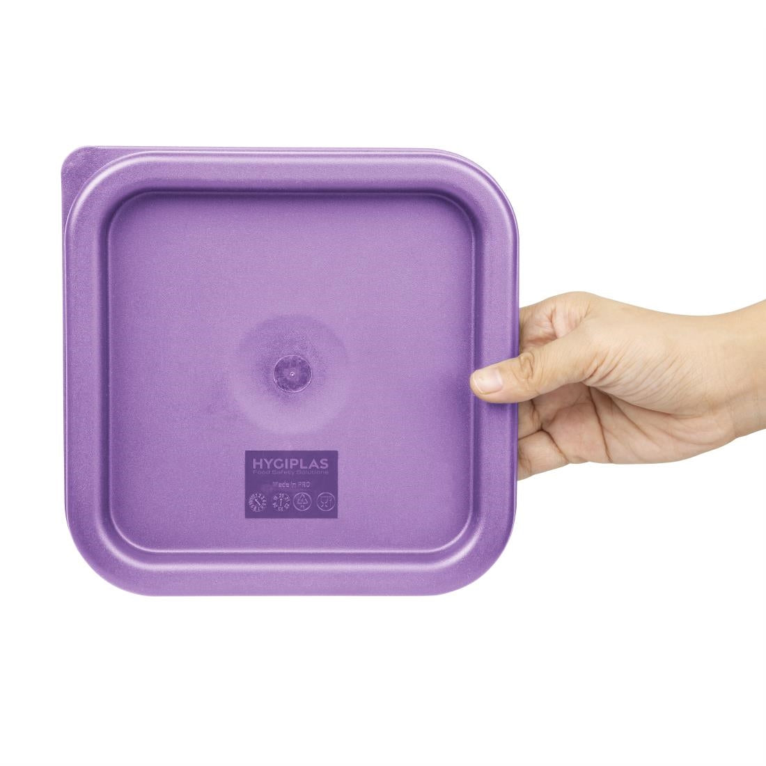 Hygiplas Square Food Storage Container Lid Purple Small • PAS-FX143