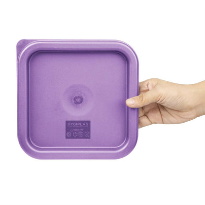 Hygiplas Square Food Storage Container Lid Purple Small • PAS-FX143