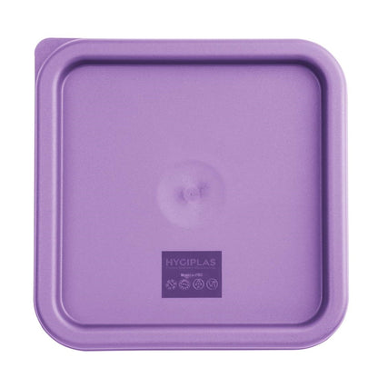 Hygiplas Square Food Storage Container Lid Purple Medium • PAS-FX144