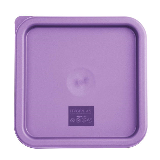 Hygiplas Square Food Storage Container Lid Purple Medium • PAS-FX144