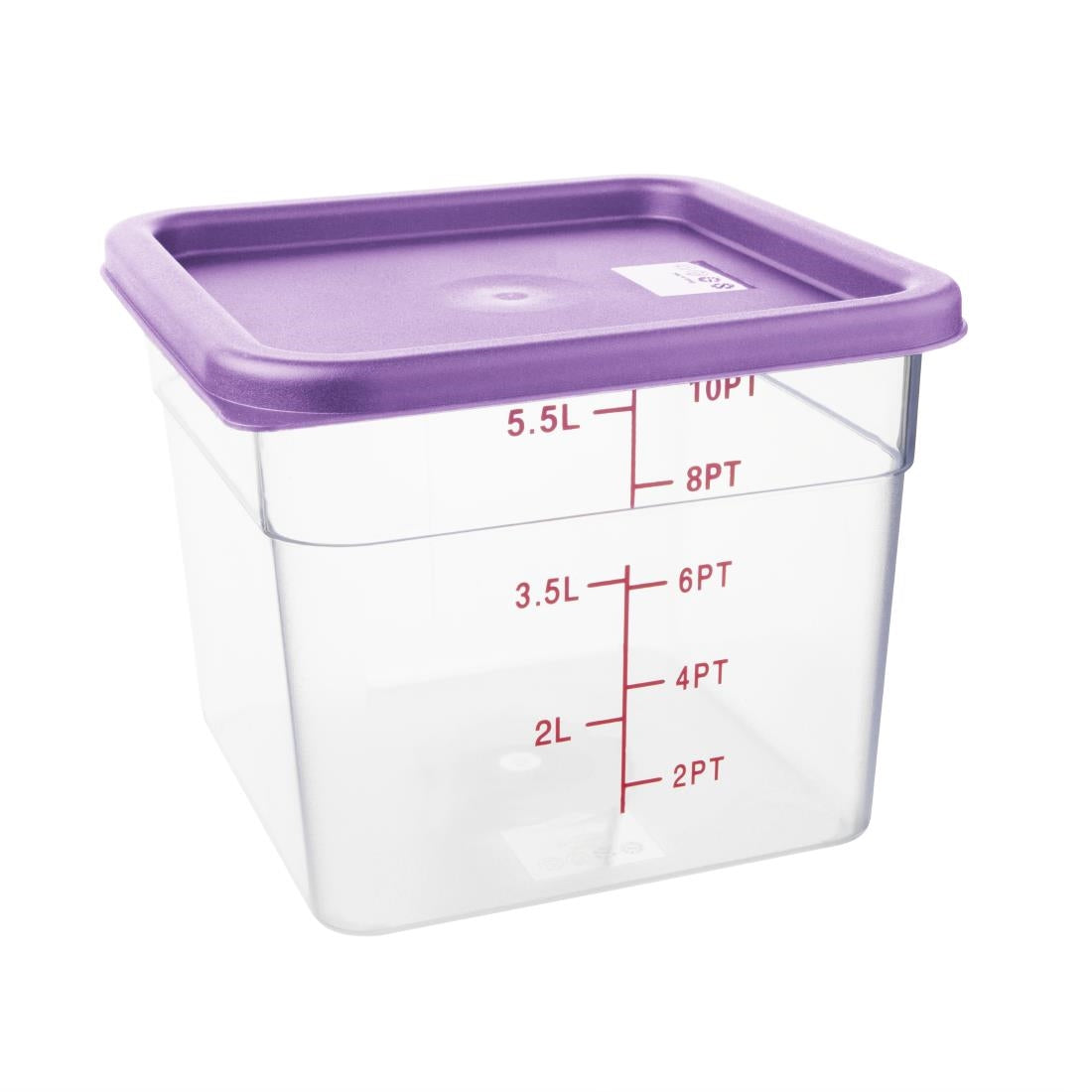 Hygiplas Square Food Storage Container Lid Purple Medium • PAS-FX144