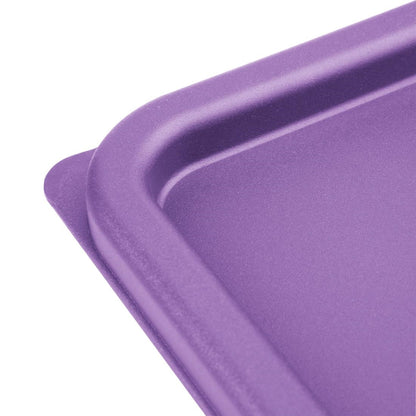 Hygiplas Square Food Storage Container Lid Purple Medium • PAS-FX144