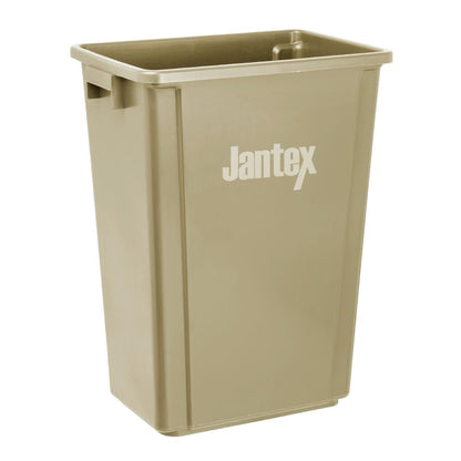Jantex Slim Bin Beige 60Ltr (Space-saving design | Material: Polypropylene | 600(H)x455(W)x312(D)mm) • PAS-FX149