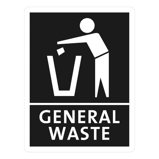 Jantex Slim Bin General Waste Label • PAS-FX192