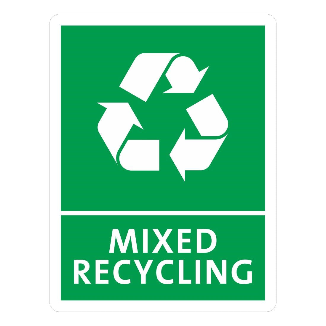 Jantex Slim Bin Mixed Recycling Label • PAS-FX196