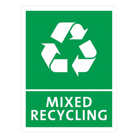 Jantex Slim Bin Mixed Recycling Label • PAS-FX196