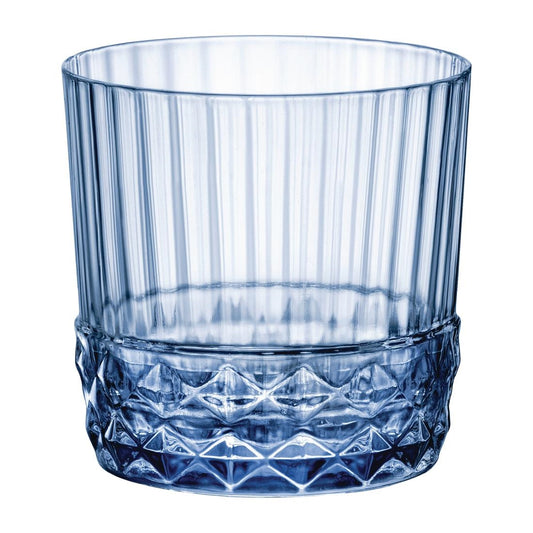Bormioli Rocco America 20s Rocks Glasses Sapphire Blue 300ml (24 Pack) • PAS-FY010