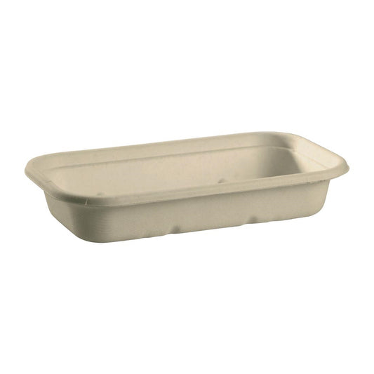 BioPak BioCane Takeaway Bases Natural - 750ml (500 Pack) (Natural Colourway | 750ml / 25.3oz| Pack of 500) • PAS-DU620