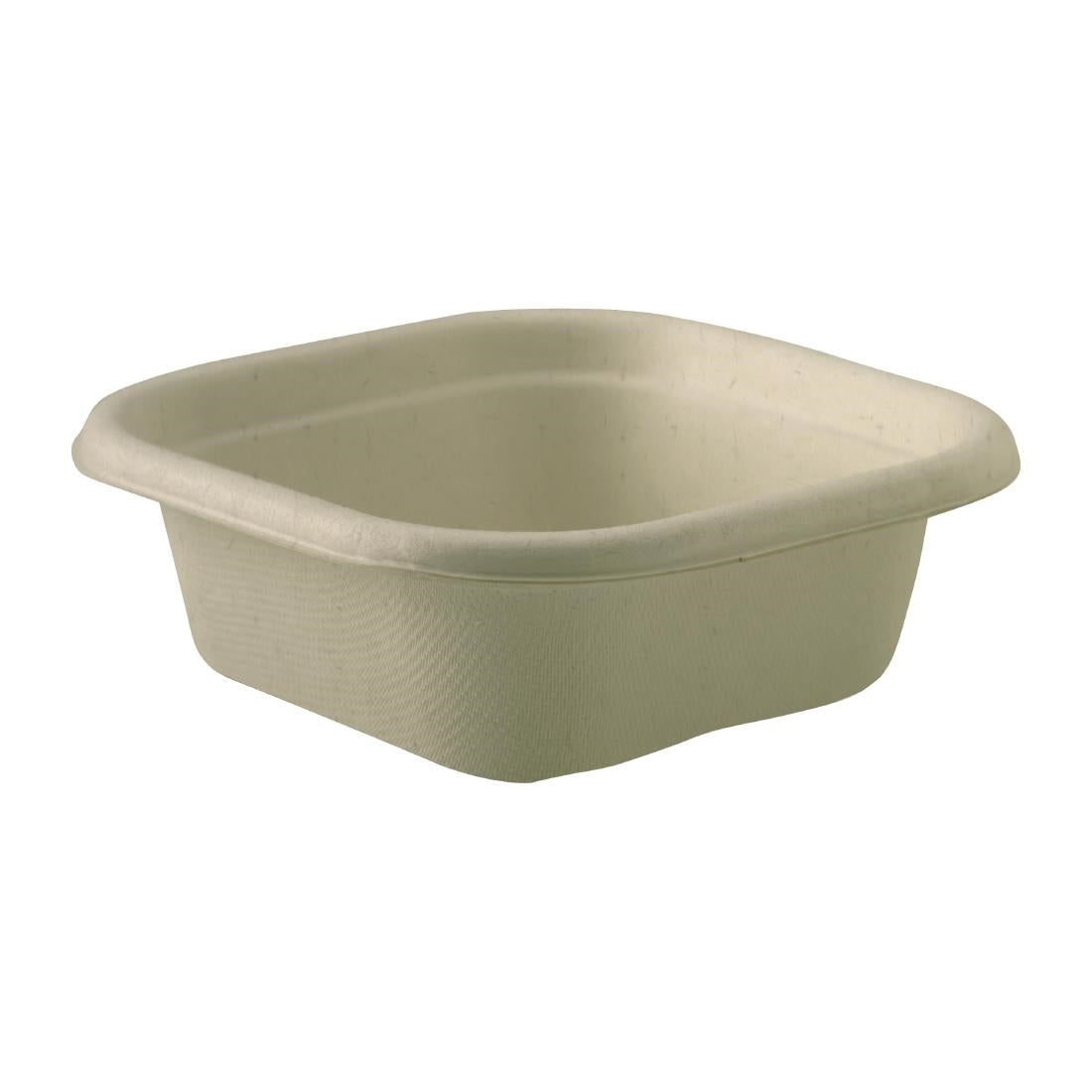 BioPak BioCane Natural Takeaway Square Bases - 280ml (600 Pack) (Natural Colourway | 280ml / 9.4oz | Pack of 600) • PAS-DU653