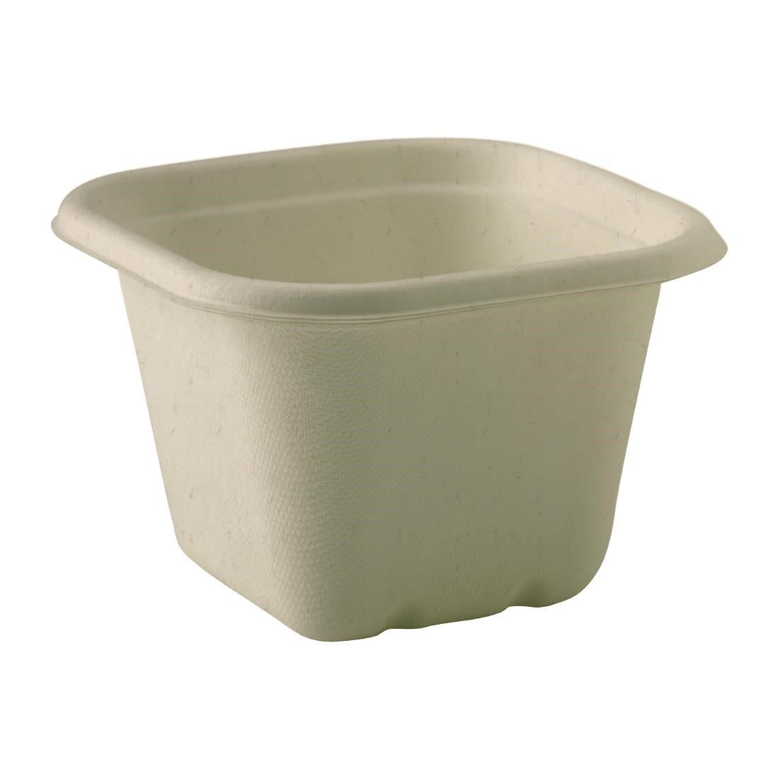 BioPak BioCane Natural Takeaway Square Bases - 630ml (600 Pack) (Natural Colourway | 630ml / 21.3oz | Pack of 600) • PAS-DU659