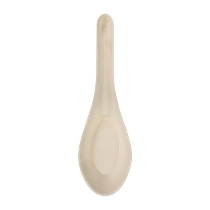 BioPak BioCane Chinese Soup Spoons White -140mm (Pack 1000) • PAS-DU624