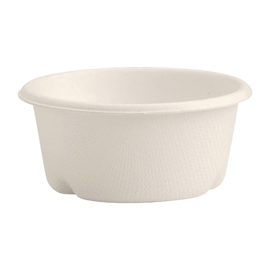 BioPak BioCane White Sauce Cups - 60ml (1000 Pack) (White Colourway | 60 ml / 2oz | Pack of 1000) • PAS-DU648