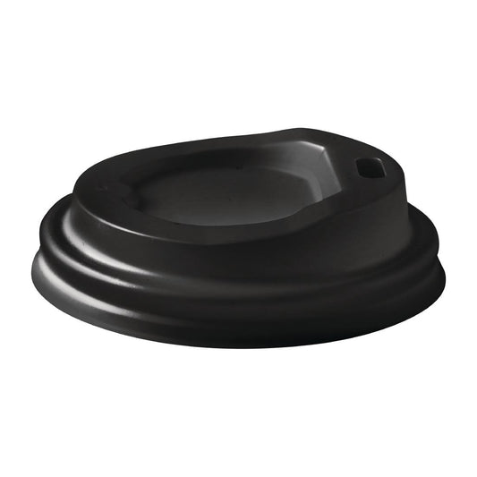 BioPak PLA Lids for BioPak BioCups 4oz 62mm Black (1000 Pack) (Pack of 1000) • PAS-FY060