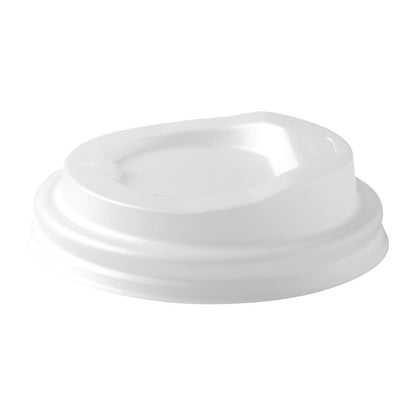 BioPak PLA Lids for BioPak BioCups 4oz 62mm White (Pack of 1000) • PAS-FY061